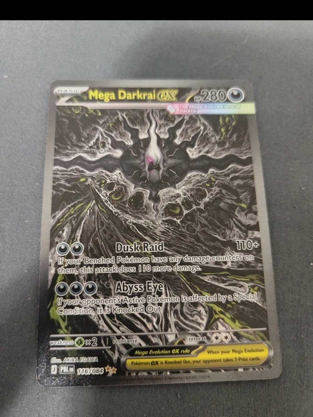 Mega Darkrai EX Pokemon Card - Black & Silver Artwork